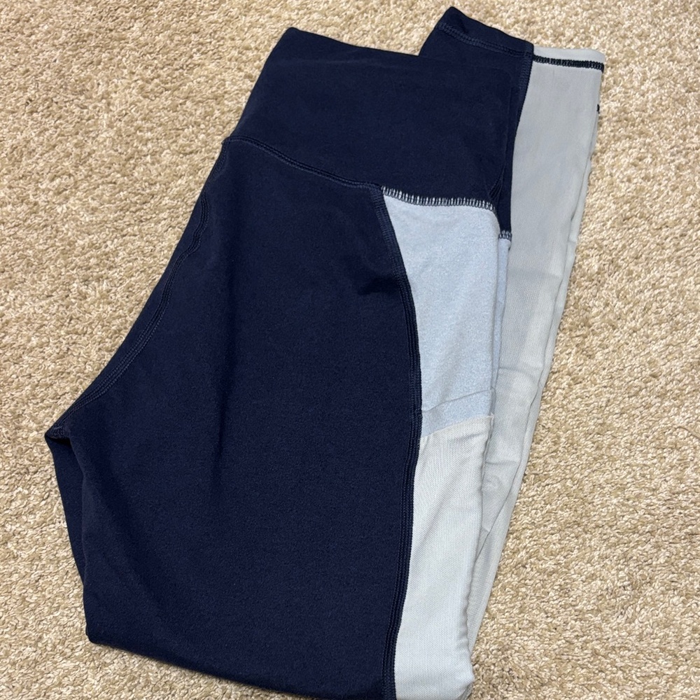 Fabletics Navy and Light Gray Women's Leggings